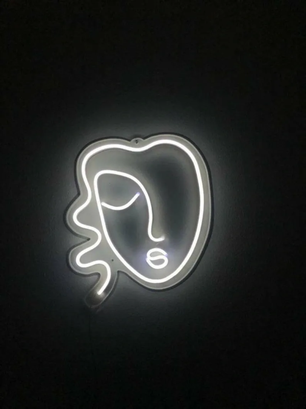 LAMPE MURALE LED “VISAGE DE DAME”, NÉON FLEX, TAILLE ET COULEUR AU CHOIX, 30 cm OU 40 cm – Image 5