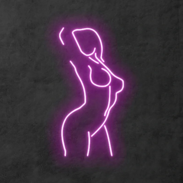 ENSEIGNE LUMINEUSE "SILHOUETTE DE FEMME" NÉON FLEX PERSONNALISÉE, CHOIX DE TAILLE ET COULEUR, de 60 à 250 cm