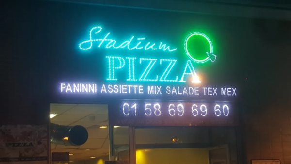 ENSEIGNE LUMINEUSE LED UNE FACE PIZZA 200X50CM POUR VOTRE RESTAURANT