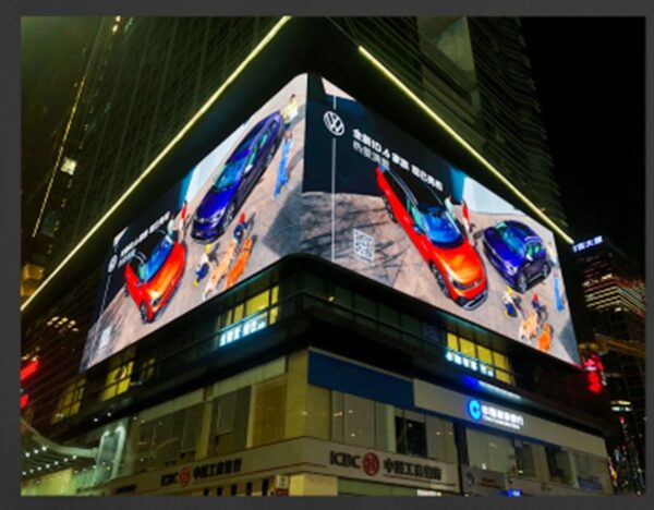 Écran Publicitaire LED 3D P8 Extérieur Programmable Très Lumineux 100x100 cm
