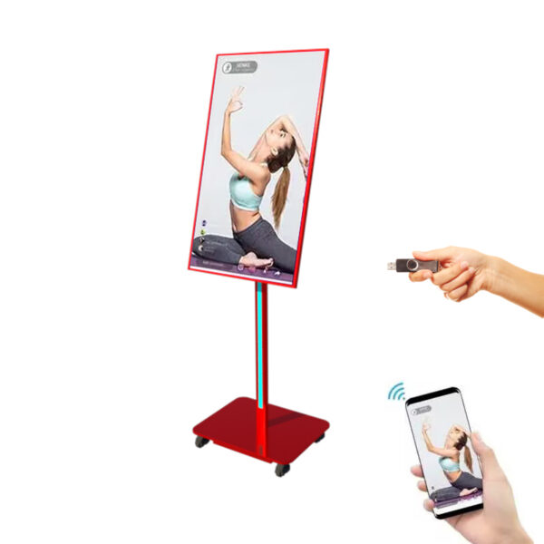 Écran tactile 21.5 pouces Android portable sur roulettes
