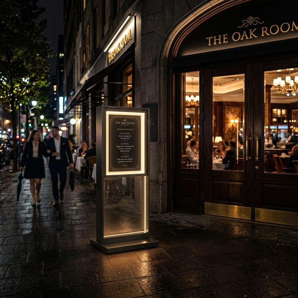 Porte Affiche Menu LED