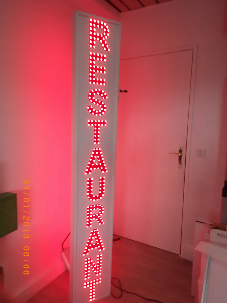 Enseigne lumineuse restaurant LED